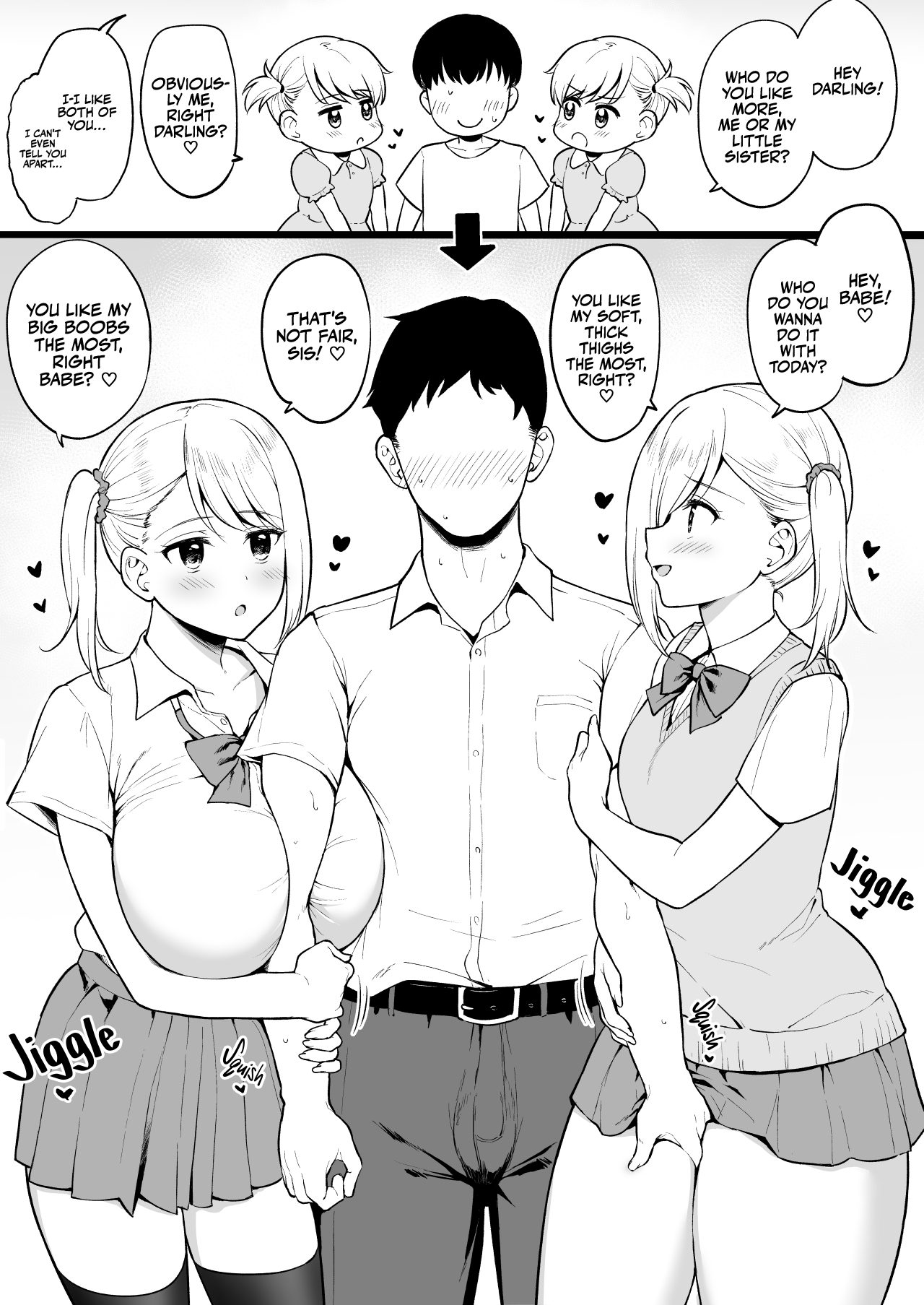 Kao wa Sokkuri nanoni Karada wa Sorezore Chigau Houkou ni Seichoushita Osananajimi no Futago-chan Chapter 1 - page 4